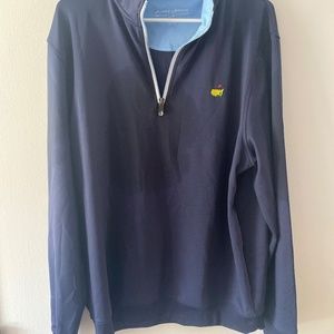 Augusta National Zip pullover jacket Navy & lite blue